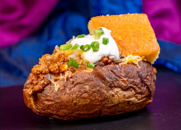 chili cheese baked potato